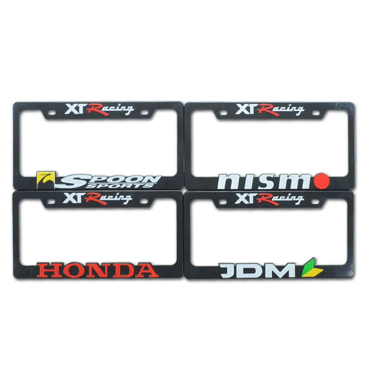 

10 Style Logo Spiffy 1PCS License Plate Frame for Car Number Auto Number Plate Holder Vibrant Raised Lettering Car Accessories
