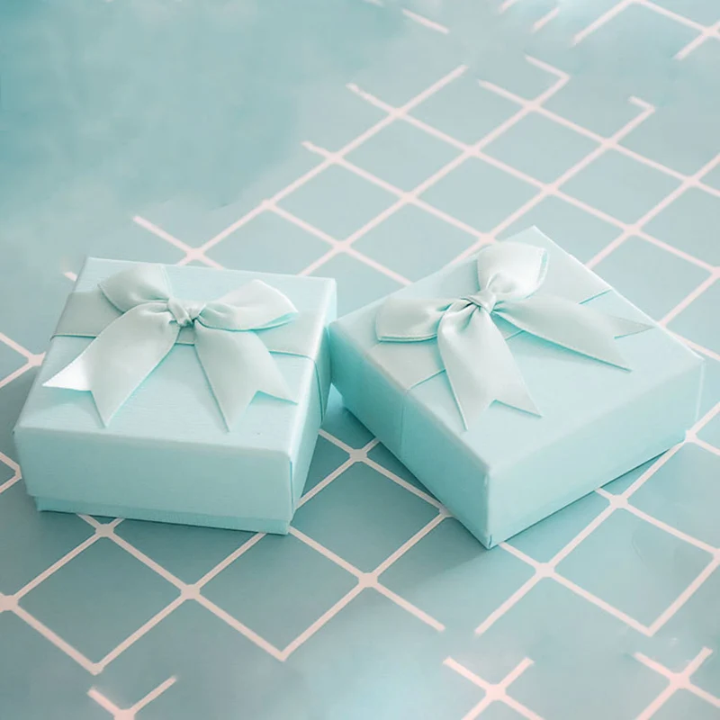 

10 шт., картонная коробка для хранения ювелирных изделий