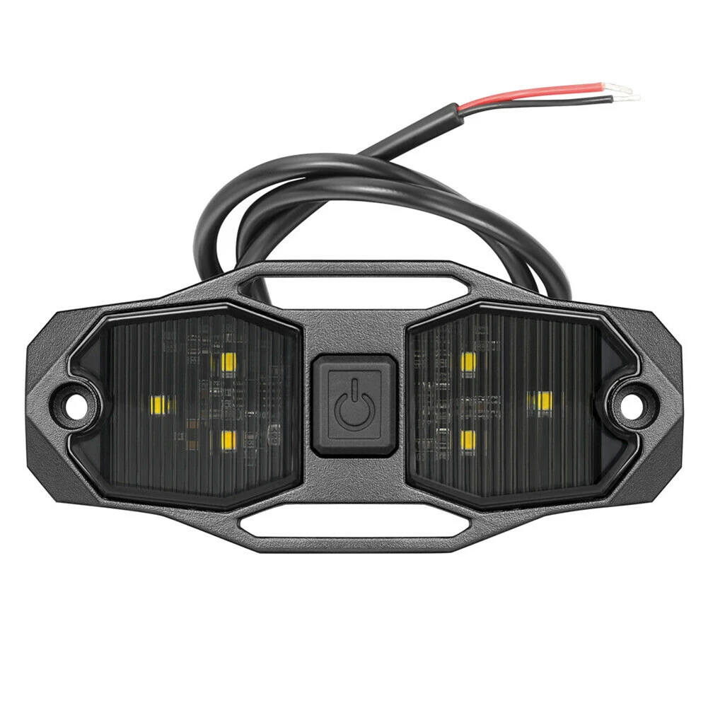 

1pc Roll Bar Mount 12V 3.3W 6000K Roof Dome Rock White LED Lights Lamp W/Switch For Polaris RZR UTV 4WD Lighting & Lamps