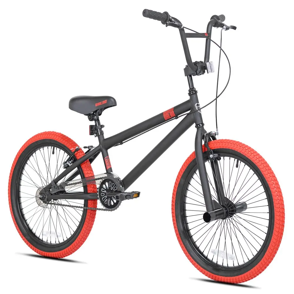 

20" Dread Boy's BMX Bike, Black/ Bicycle Shock Absorption Strong Load-Bearing Capacity Portable Comfortable Durable Stable And S
