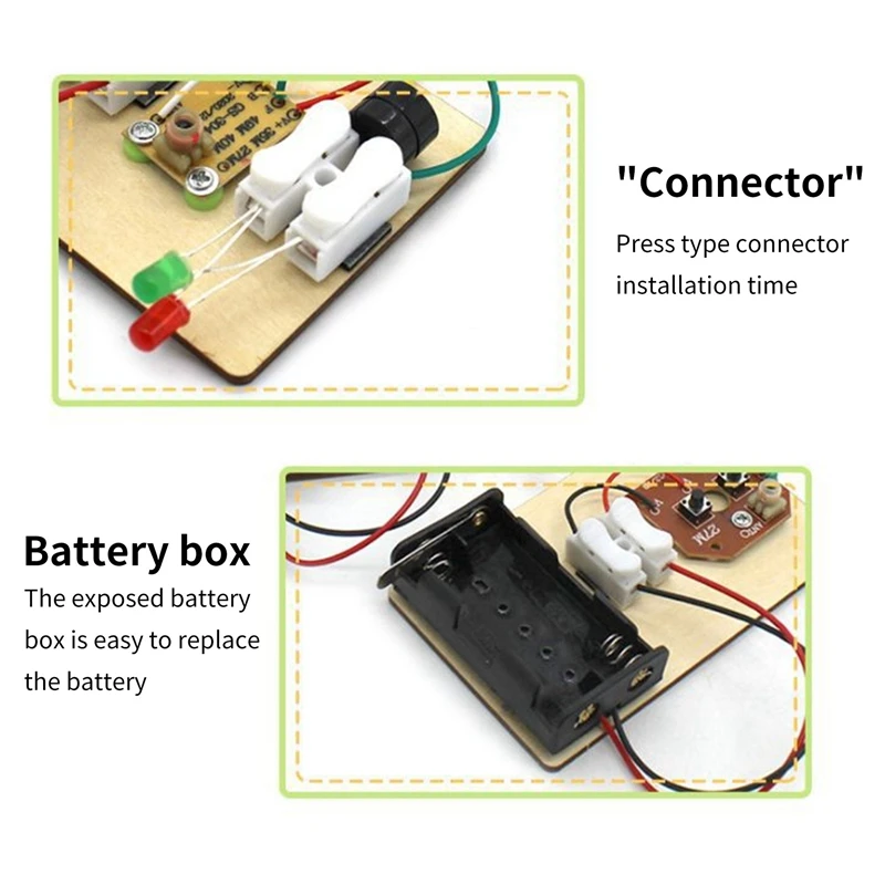 

5X STEM Kits, Learn Morse Code, Build A Telegraph Machine, Electric Circuit Experiment, Electricity Kit(No Battery)