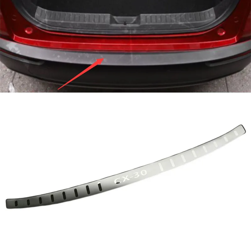 

Панель для защиты ножек заднего внешнего бампера для Mazda CX30 CX-30 2020 2021 2022, отделочная крышка, автомобильные аксессуары из нержавеющей стали