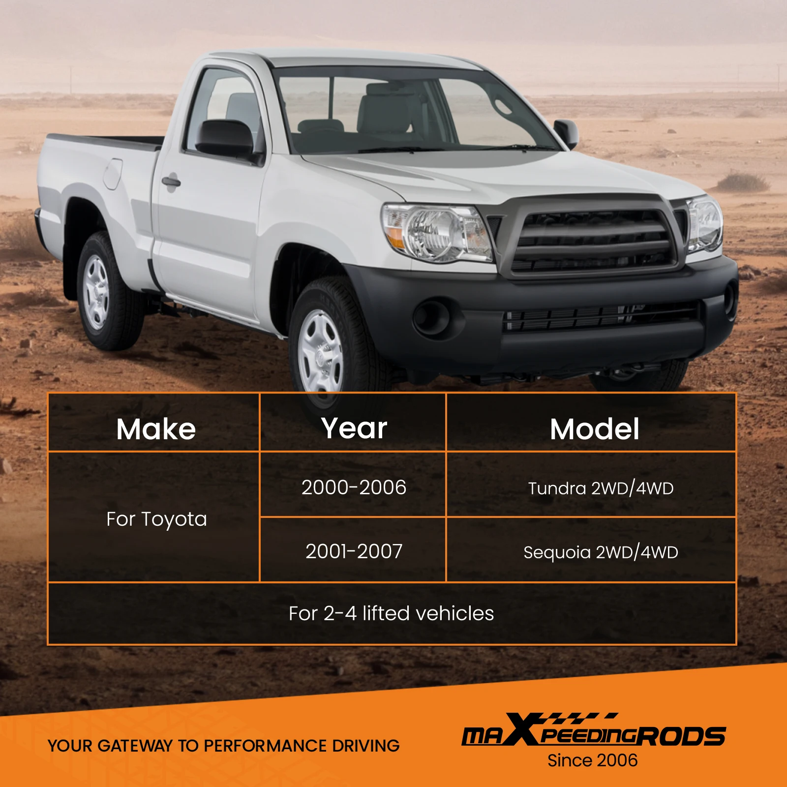 Передние верхние рычаги подвески подъемника 2-4 дюйма для Toyota Tundra Sequoia 2000-2006 гг.