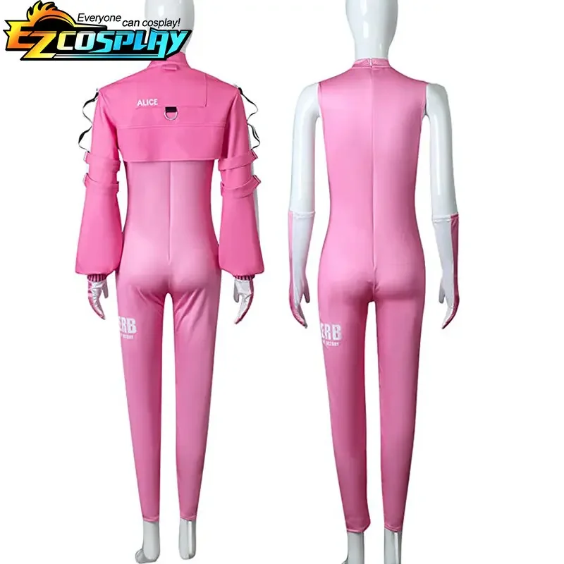 Женский костюм для косплея по мотивам игры Победа розовый Элис боди трико боевой