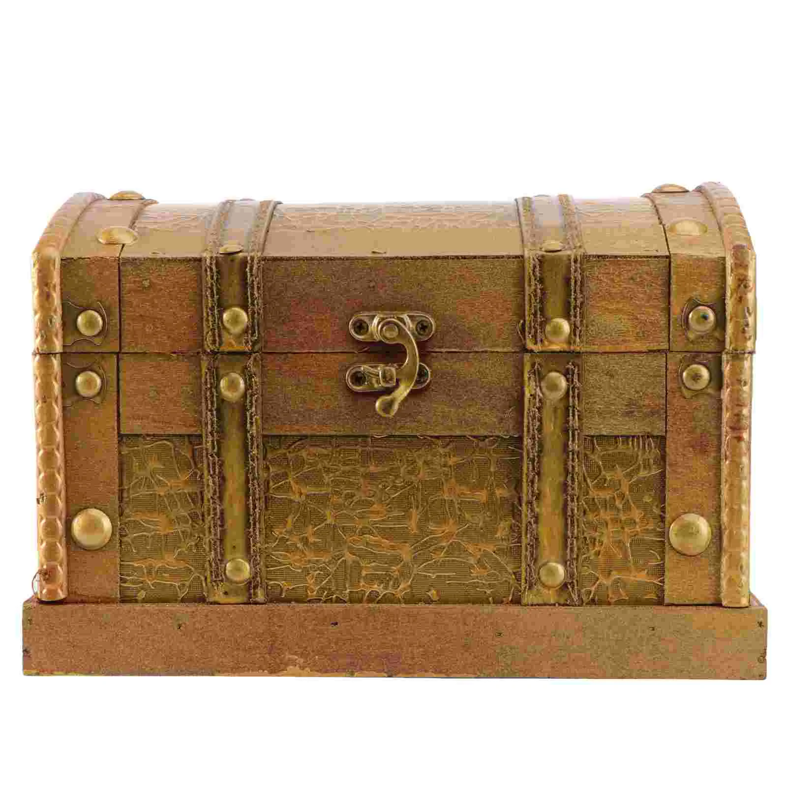 

Wooden Pirate Box Wooden Box Jewelry Storage Box with Lids Wooden Stash Box for Home Decor