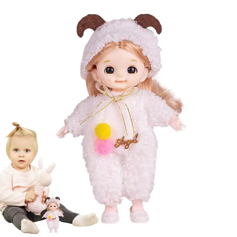

Cute 16cm Doll With Clothes And Hairdresser DIY Movable Joints Fashion Princess Figure Girl Boy Gift Toys Christmas Gifts