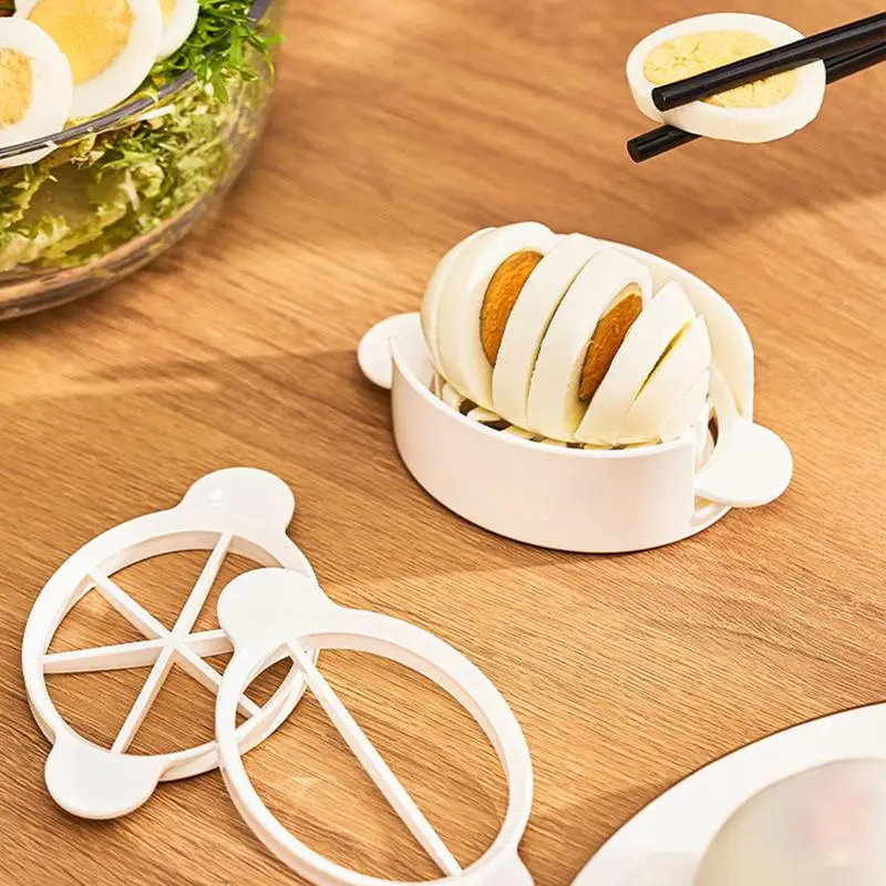 

Egg Slicer Cutter Egg Cooking Tool Multifunctional Mold Cutter Artifact Gadgets Kitchen Utensils 3 in 1 Boiled Eggs Cutter