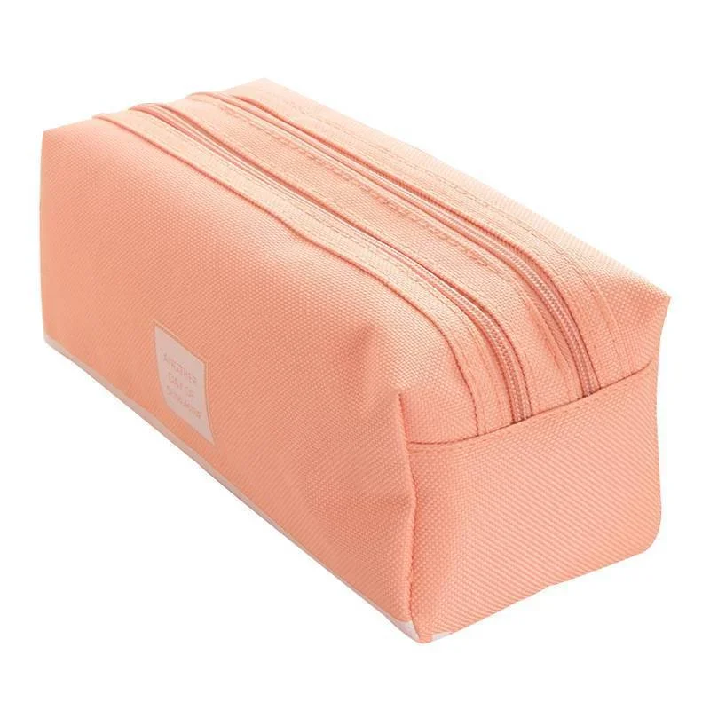 Пенал Trousse Scolaire Pink Ferace Cartuchera Para Lapices School Etui Kawaii Canvas Большая емкость Kalem Kutusu Newme Box