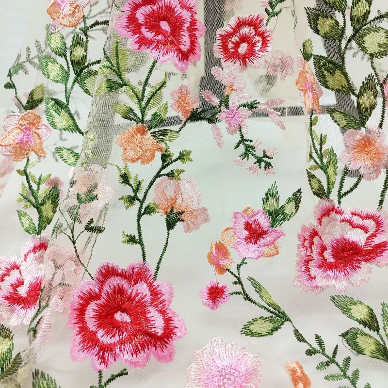 Ткань для вышивания пиона односторонняя сетка позиционирования многоцветная