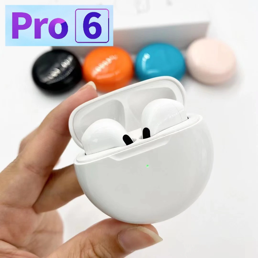 

Pro 6 TWS Bluetooth Headphones Earphone True Wireless Headsets Mini Pods With Mic Waterproof Earbuds Stereo Super Bass Free Ship