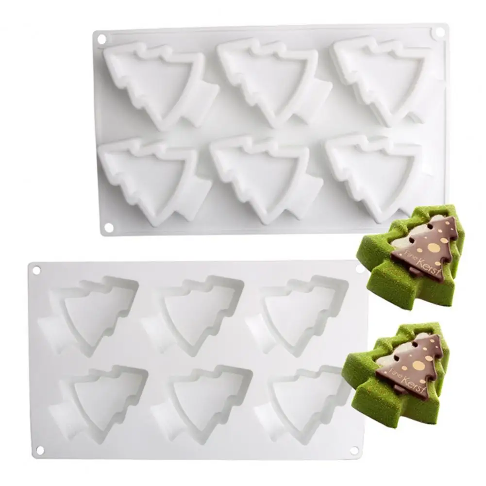 

Biscuit Mold Christmas Tree Themed Non-stick Dessert Molds Bpa Free Heat-resistant for Mousse Chocolate Baking