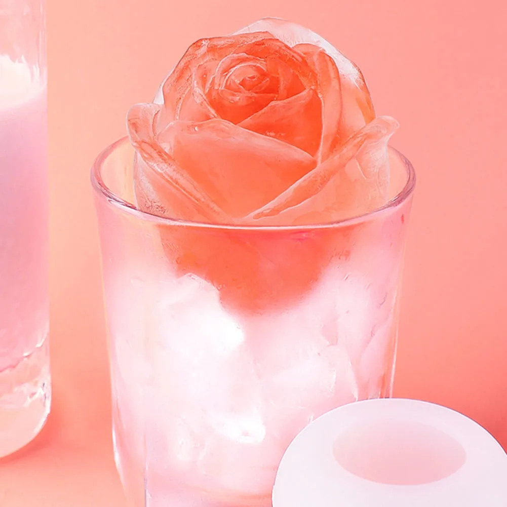 

Rose Shape Ice Cube Mold Silicone Ice Cream Mold Tray 3D Big Ice Cream Ball Maker Reusable For Whiskey Cocktail Bar Tools
