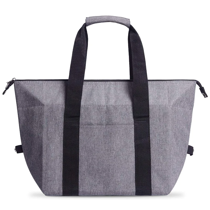 

Insulated Thermal Bag Sturdy Large Fine Reusable Grocery Tote Cold Hot Food Transport Zipped Top Shopping Travel