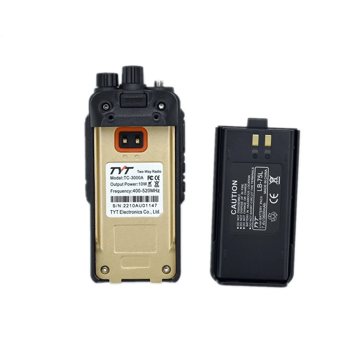 Литий-ионный аккумулятор TYT LB-75L 7.4V 3600mAh для рации TC3000A TC-3000A Retevis RT1, аксессуар для портативной рации (art.: 3920d91efe5dc) - 3920d91efe5dc