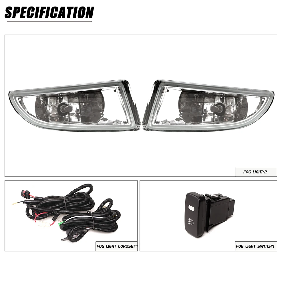 

Комплект для усовершенствования противотуманных фар на передний бампер для HONDA CIVIC ES9 2003 2004 2005, дополнительная версия, комплект противотуманных фар, переключатель + проводка