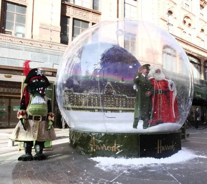 Для рождества гигантский надувной снежный шар пузырьковая купольная палатка с