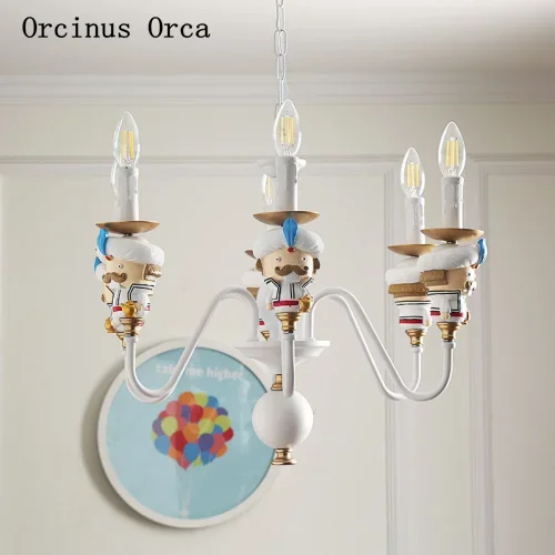 Креативная светодиодная люстра короля с героями мультфильмов для мальчиков и