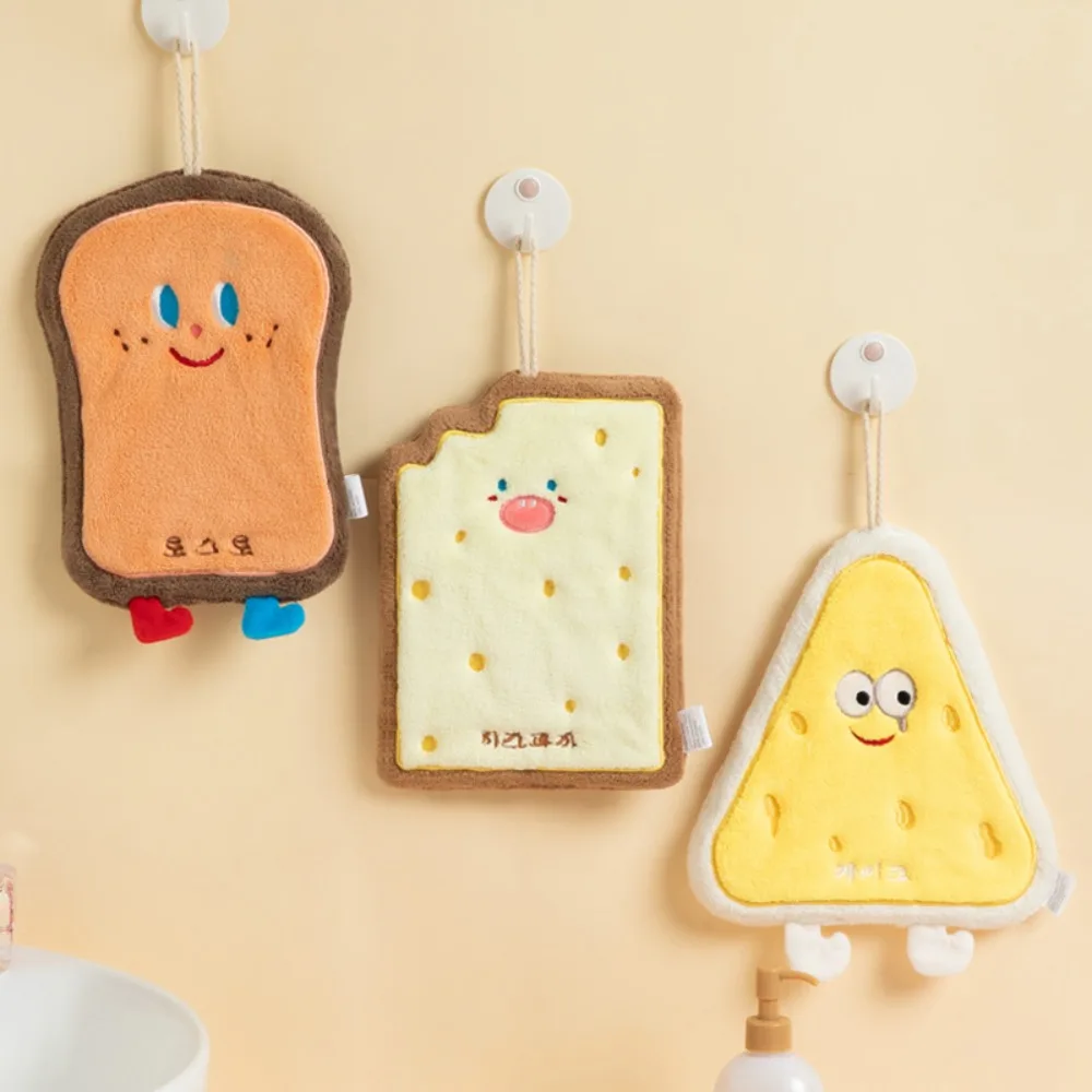 

Toast Shape Cheesecake Dishclot Kitchen Supplies Reusable Washable Scrubber Tools Bath Brushes Kitchen Cleaning Towel Kitchen