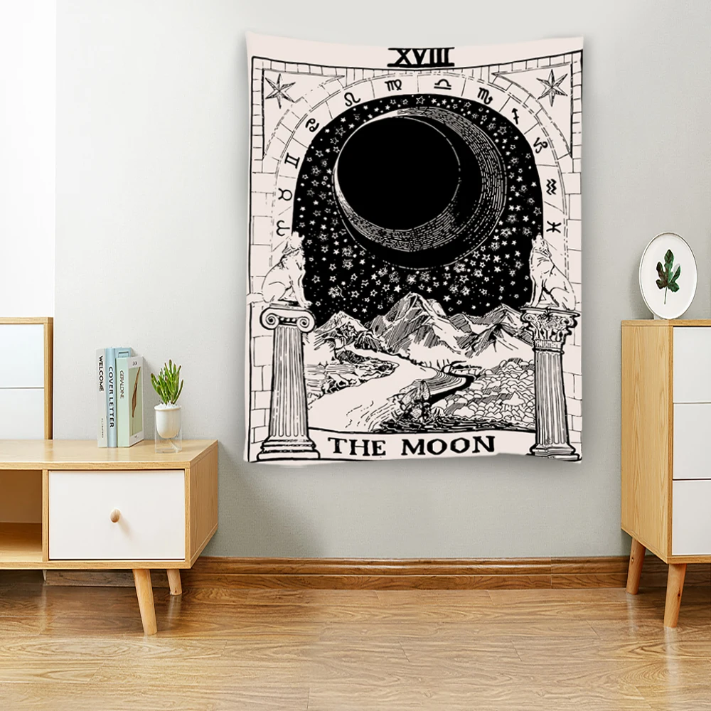 

Moon Tarot Card Tapestry kawaii Room Decor Wall Hanging Tapestry Hippie Boho Decor Home Decor