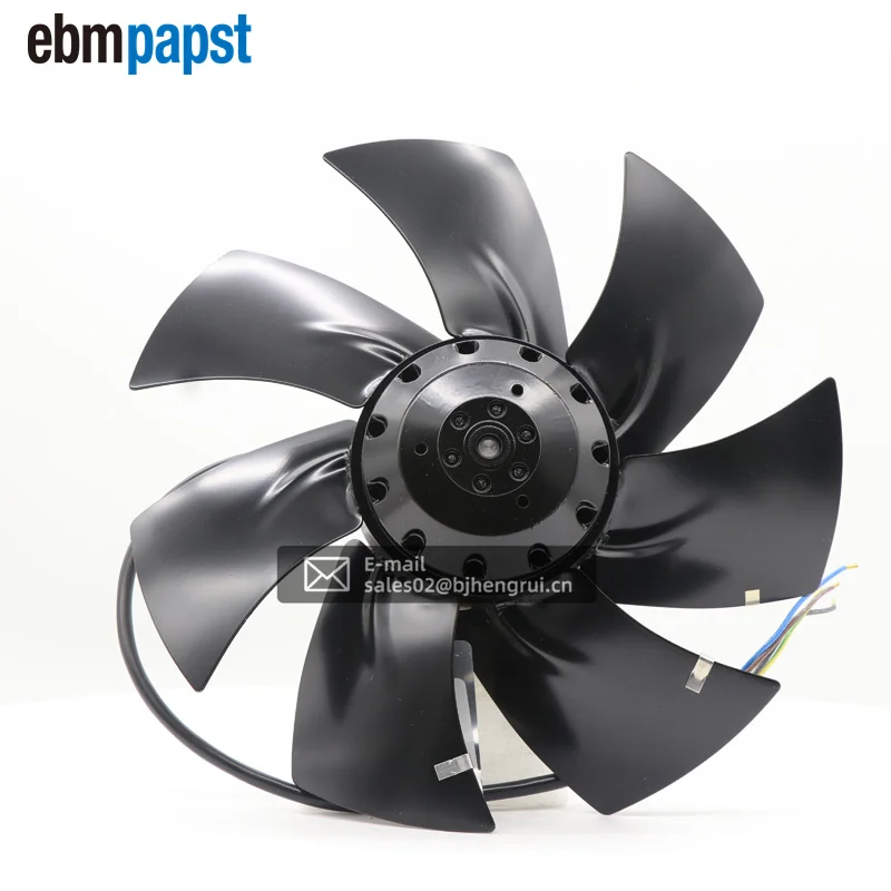 Фото ebmpapst A2E250-AL06-01 250 x 72 мм 230 В переменного тока 150 Вт 0,66 А 2600 об/мин шарикоподшипник IP44 проводные провода Осевой охлаждающий вентилятор для шкафа №1