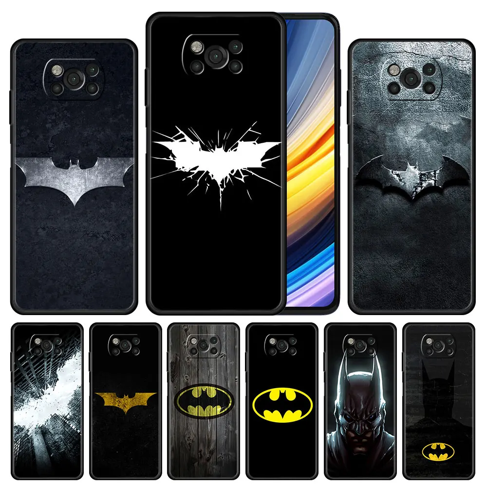 

Case Cover for Xiaomi Poco X3 X4 M3 F1 F2 F3 M3 M4 NFC Redmi K40 K40s K50 11T 12 12X Pro Official Bag Capa Batman Heroes Logo