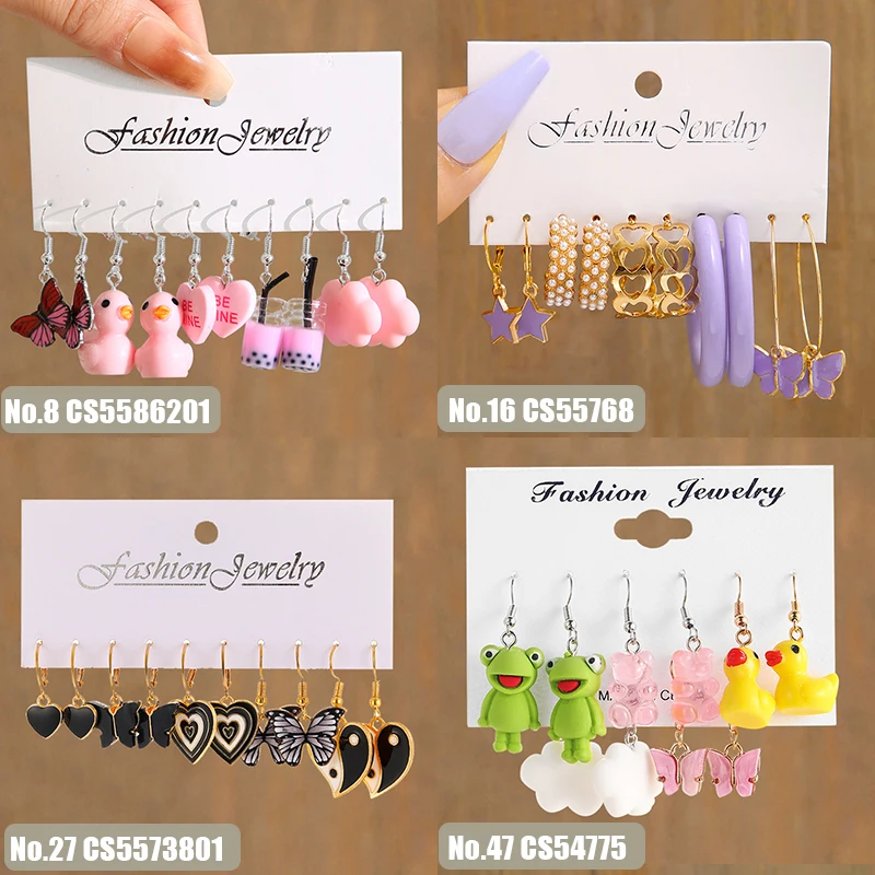 17 км винтажные серьги с жемчугом набор металлические позолоченные