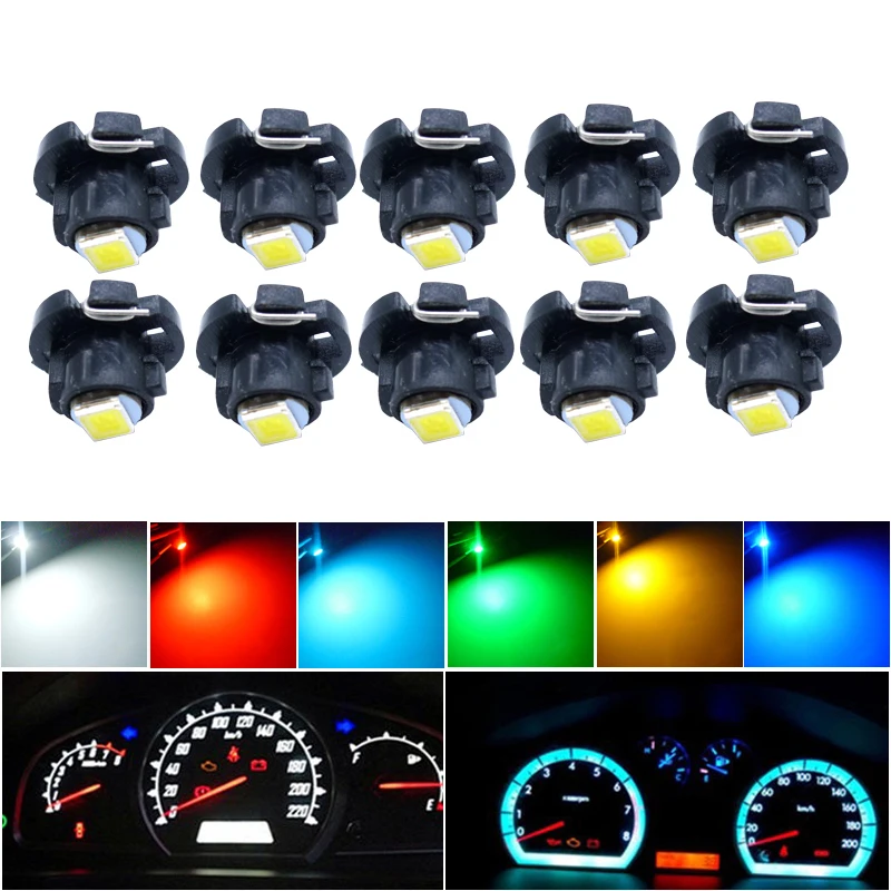 

10pcs T3 Led T4.2 T4.7 Led Bulb Indicator Wedge Dashboard Warming Instrument Lamp Switch Radio Climate Control Bulb