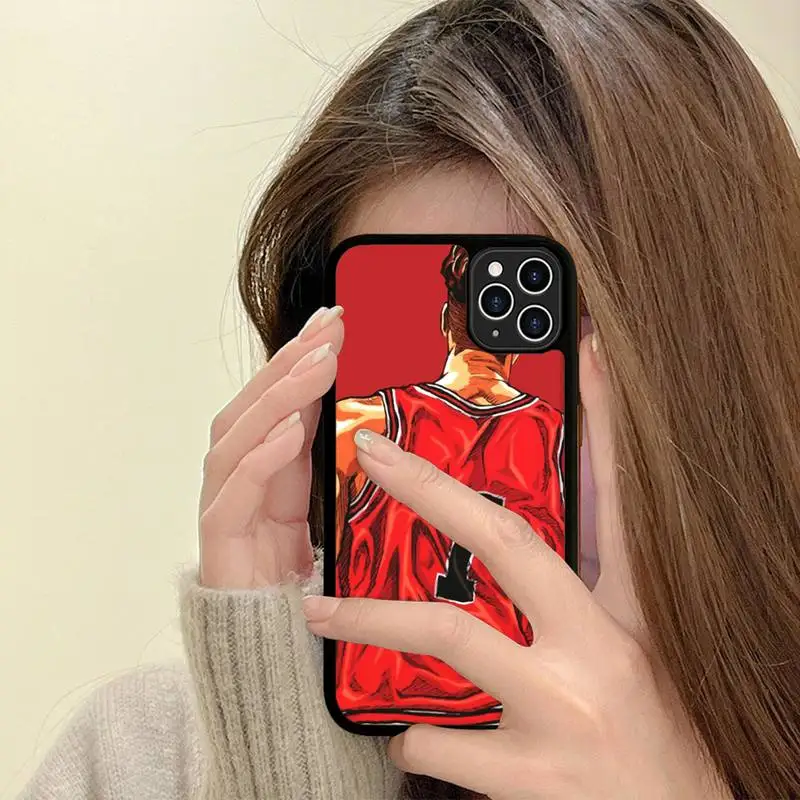 Japan Comic Slam dunk Sakuragi Phone Case Silicone PC+TPU Case for iPhone 11 12 13 Pro Max 8 7 6 Plus X SE XR Hard Fundas