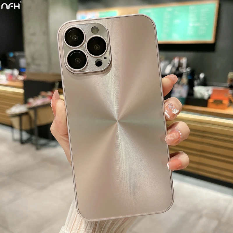 

For iPhone 14 Pro Max Luxury Dazzling CD Lines Square Silicone Frame Phone Case For iPhone 11 12 13 14Plus Lens Protective Cover