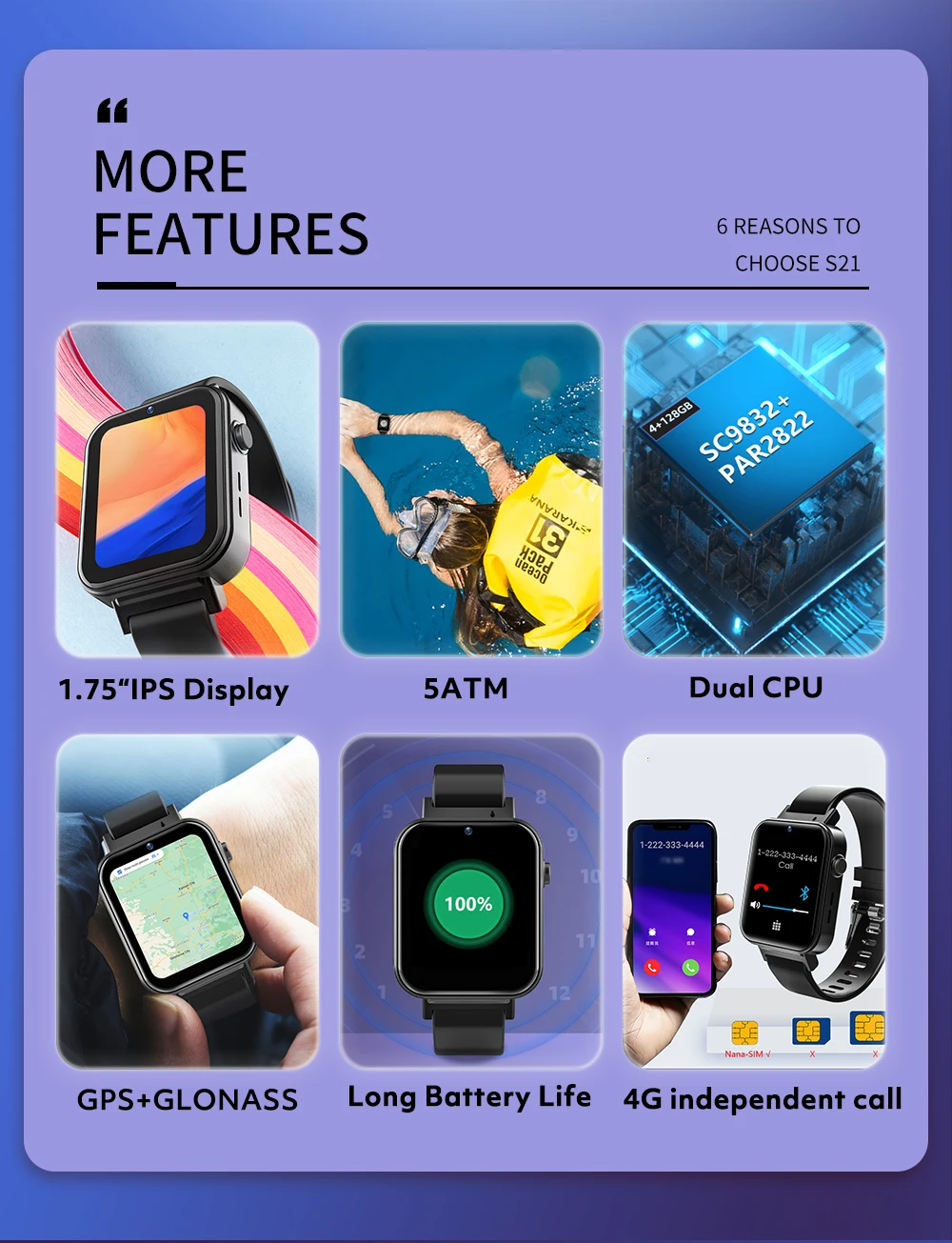 Rogbid Air 4G LTE Smart Watch Phone GPS 4GB 64GB Camera 5MP Face ID WIFI Smartwatch Men Android 9.1 IP68 Waterproof For Xiaomi images - 6