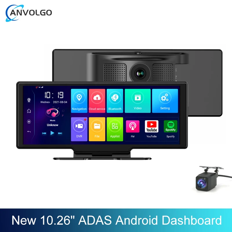 ADAS Автомобильный видеорегистратор, GPS-навигация, Bluetooth, 4G, видеорегистратор, Android 8,1, автомобильная камера, зеркало заднего вида, видеорегистратор, ОЗУ 2 Гб, ПЗУ 32 ГБ, 24 часа, парковка