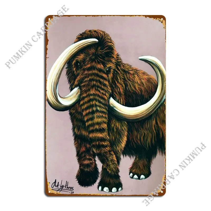 

Woolly Мамонт металлический знак кинотеатр фототаблички настенная пещера гостиная оловянный знак плакат