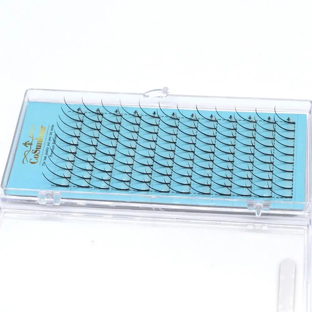 Фото CoSunlour 120 Clusters DIY Шипы для наращивания ресниц индивидуальные ресницы 0,07 C D готовые объемные вееры Cilios пушистый макияж декодер №5