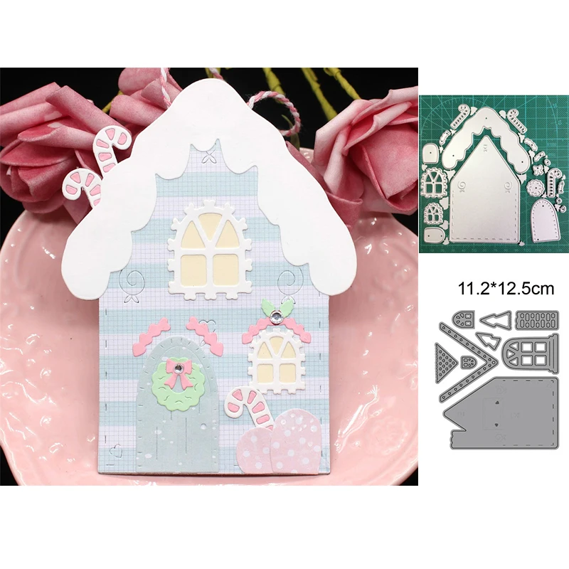 

Christmas House Tree Metal Cutting Dies Stencils For DIY Scrapbooking Paper Card Decorative Craft Embossing Die Cuts New