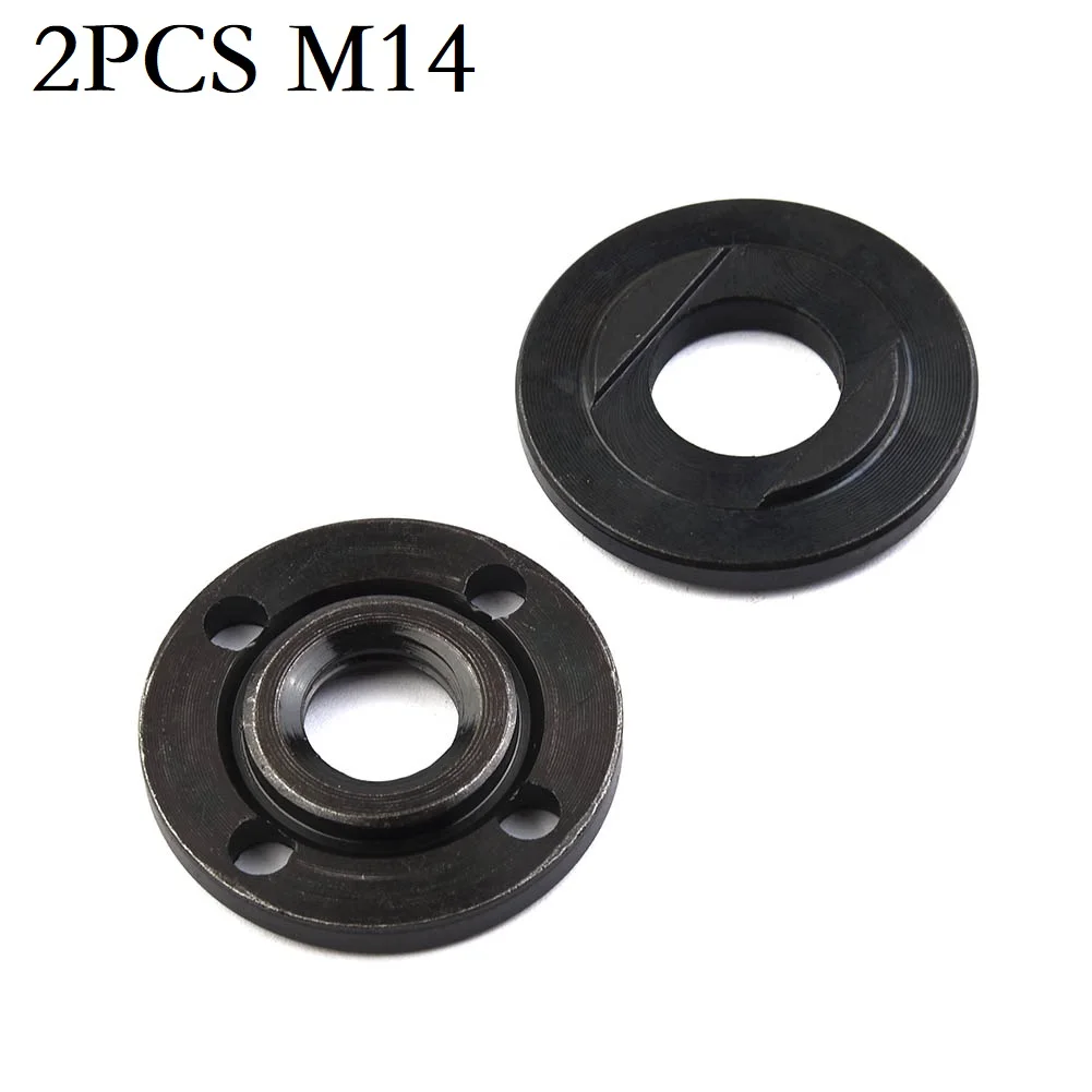 2pcs M14 Thread Replacement Angle Grinder Inner Outer Flange Nut Set Replacement For 14mm Spindle Thread Angle Grinder Access