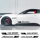 2 шт., виниловые наклейки на дверь автомобиля для Hyundai Getz Elantra STAREX TIBURON Tucson greatnexo PALISADE