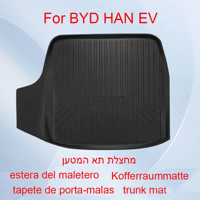 

Автомобильные коврики для BYD HAN EV DMi 2023, коврик в багажник, водонепроницаемая нескользящая подставка для ног, полностью объемный автомобильный аксессуар с левым рулем