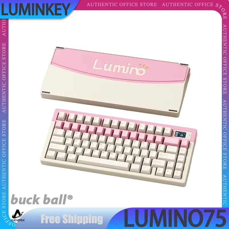 Luminkey Lumino75 Механическая клавиатура 3 режима Беспроводная игровая Алюминий RGB с