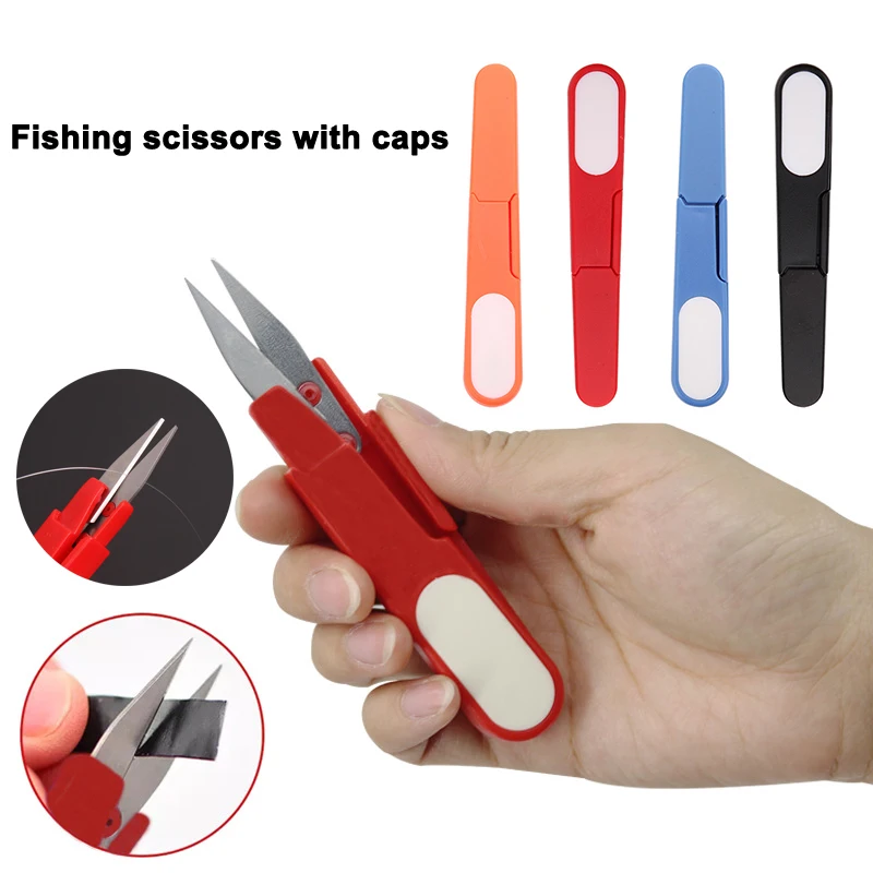 

1 шт. U-образные ножницы для рыбы с крышкой, безопасные свинцовые кожаные ножницы, металлическое рыболовное оборудование из нержавеющей стал...