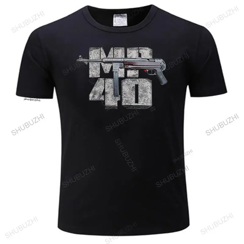 

Hot sale men brand t shirt summer cotton short sleeve tshirt fashion Tee shirt Mp 40 Maschinen pistol Germany Wehrmacht tees