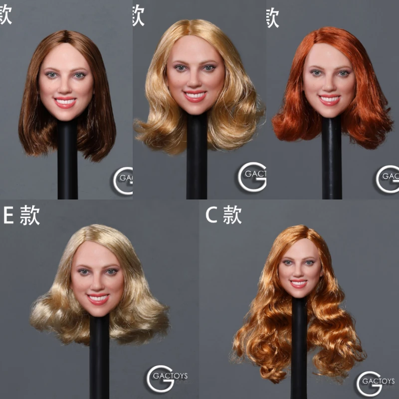 

Масштаб 1/6, смайлик, Скарлетт Йоханссон, голова, лепка GC033, европейская девушка, голова, резьба, модель для 12-дюймовой экшн-фигурки, кукла Suntan