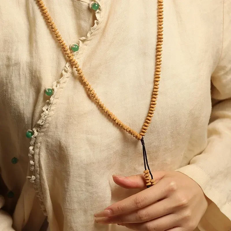 Браслет Jiuhua Mountain с золотыми листьями натуральные деньги Бодхи Цзы для мужчин и