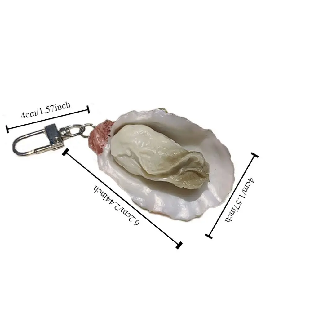 Креативный брелок для ключей с имитацией еды модный милый модель Oyster гребешком