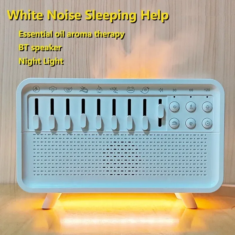 Фото HIFI Bluetooth-динамик 4 в 1, белый шум, помощь во сне, ночник, увлажнитель, машина с бесплатной комбинацией из 8 зерен, природный звук №3