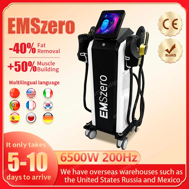 EMSzero RF 15Tesla 200 Гц 6500 Вт Hi-emt 2024 EMS Технология похудения жира Стимуляция мышц