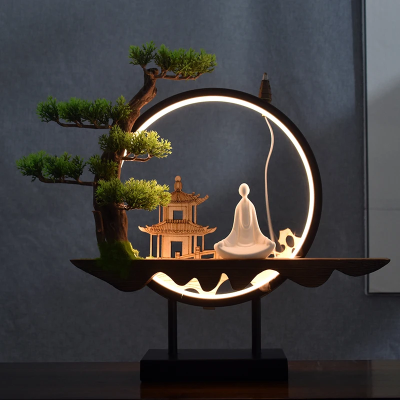 

Backflow Modern Incense Burner Smoke Aromatherapy Eletric Ceramic Incense Burner Mountain Quemador De Incienso Incense Burners