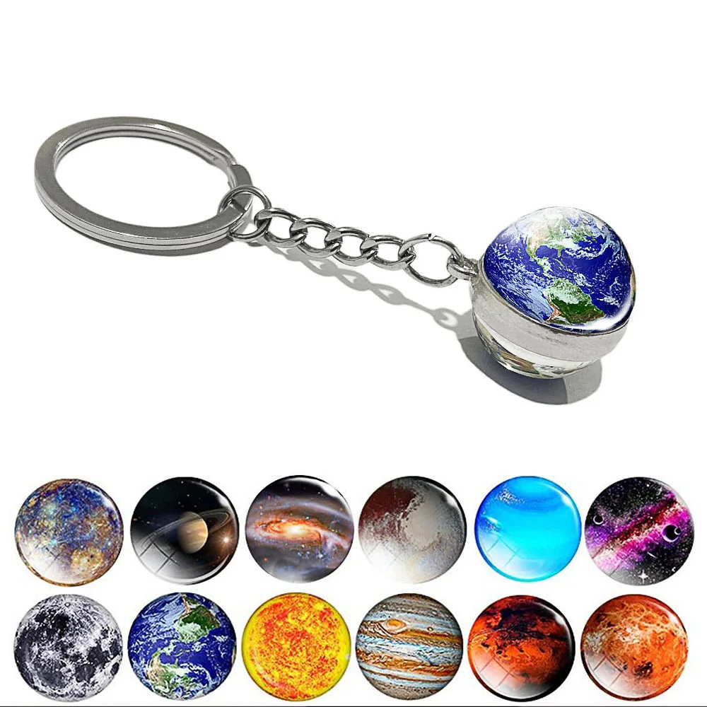 

Glow In The Dark Key Chain Planet Key Ring Noctilucent Jupiter Keychains Women Men Bag Pendents Car Key Accessories Gifts