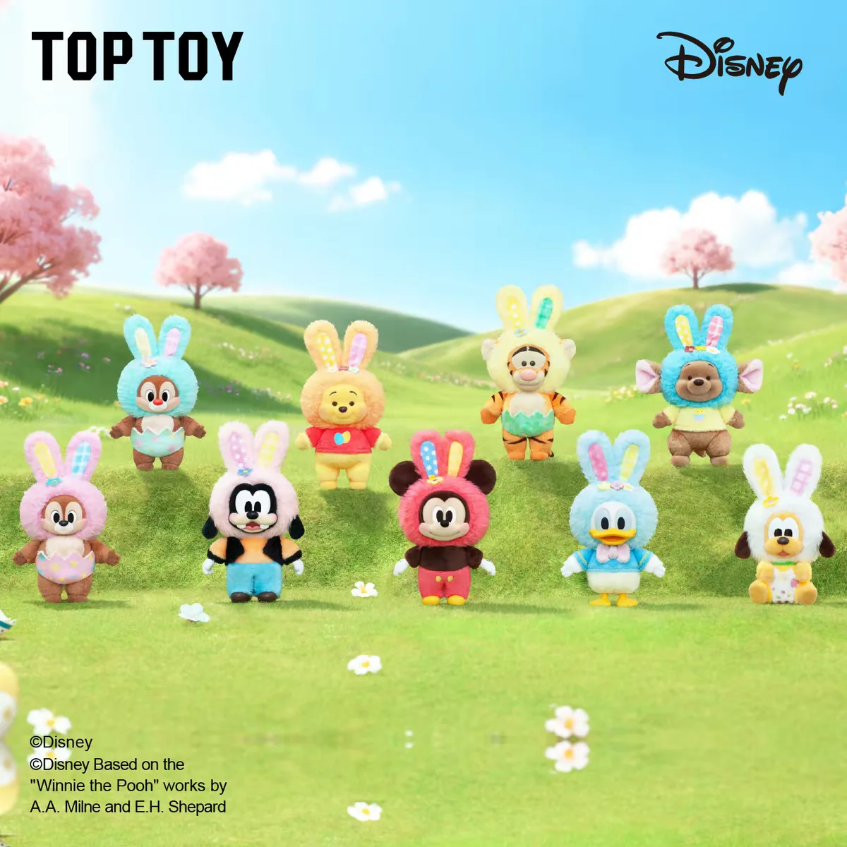 Фото TOPTOY Disney Donald Duck Plush Blind Box Easter Egg Series Bunny Ear Stuffed Pendant Collectible Toy For Kids And Collectors №2