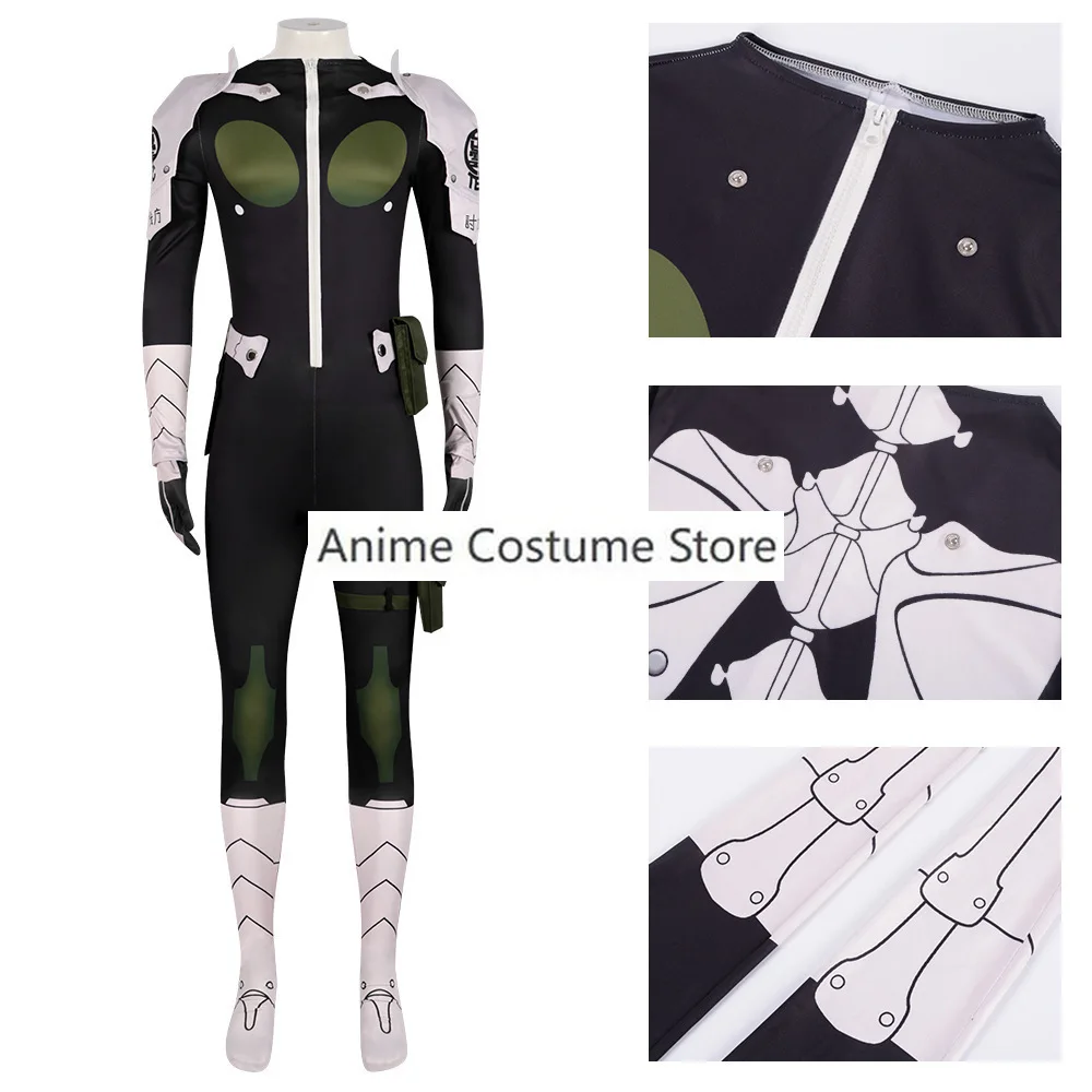 Костюм для косплея Kaiju No. 8 Кафка Хибино парик комбинезоны перчатки спецназ