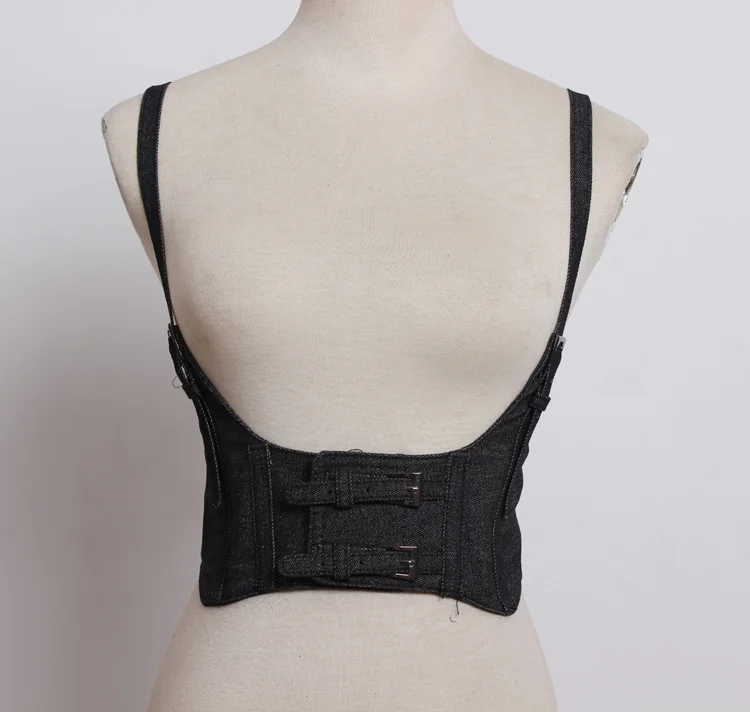 

2023 Vintage Women's Corset Vest Steampunk Harness Strechy Waistcoat Wide Cincher with Buckle corset belt